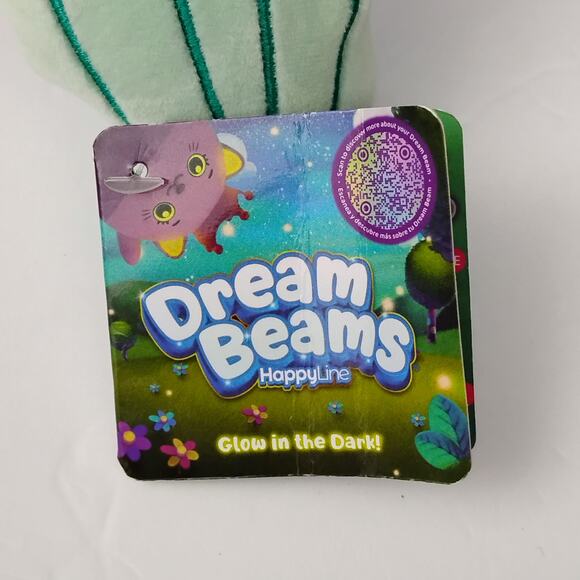 Dream Beams Glow In The Dark Nickie The Narwhal 8" Happy Line Stuffed Animal - Picture 3 of 10